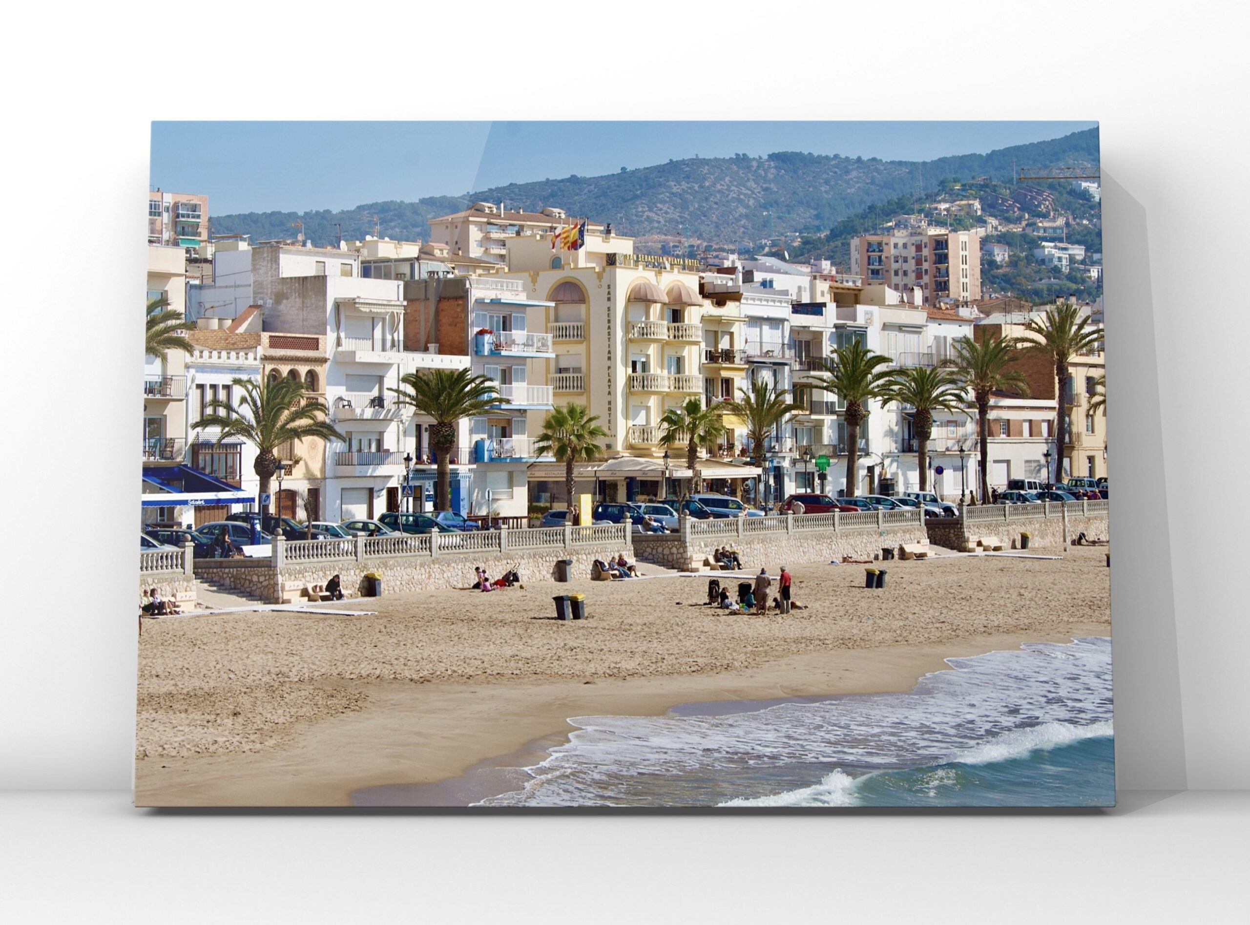 Vintage Sitges San Sebastián Beach Poster | Travel Art Print