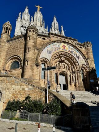Temple Expiatori del Sagrat Cor at the summit of Tibidabo in Espana.